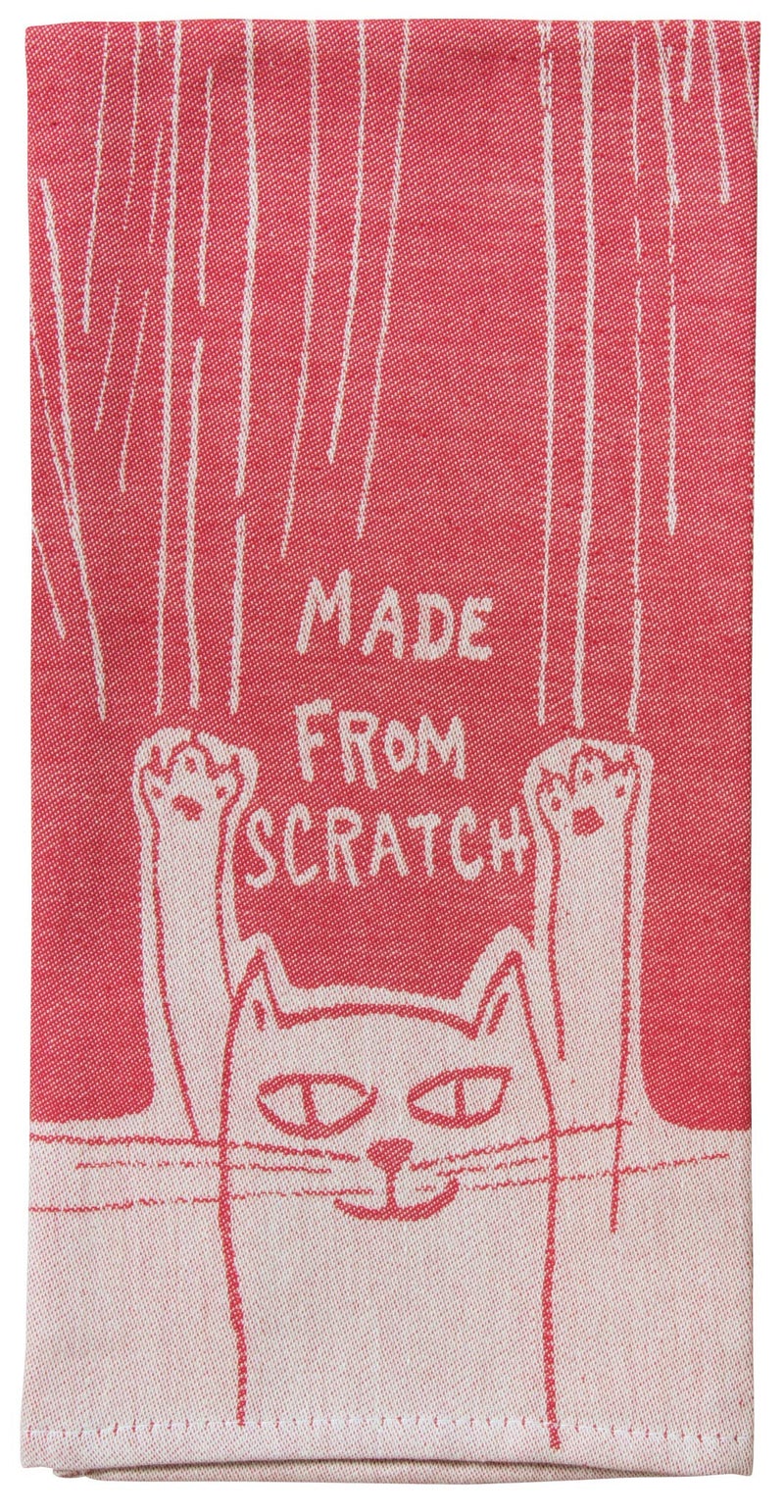 Blue Q Made from Scratch Woven Jacquard Dish Towel - Funny Kitchen Towels, 100% Cotton, Durable, Soft & Super Absorbent, Machine Washable & Fade-Resistant, Functional Gift Ideas, Size 28" x 21" - Image 1